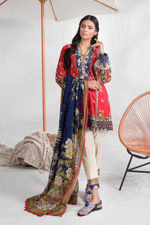 Sapphire Lotus Blossom A Summer Lawn Collection 2020 | Sapphire Lawn